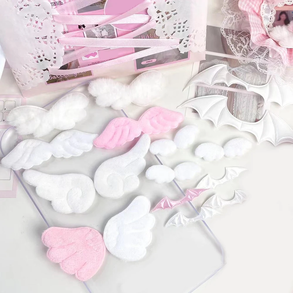 10PCS DIY Plush Wing Handmade Home Deocr Gift Decoration Card Cover Decor Cartoon Plush Cute DIY Accessories Sewing Supplies