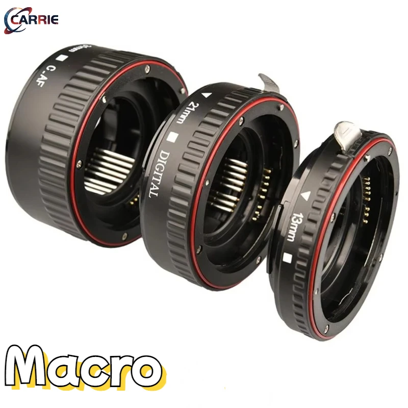 Lens Adapter Auto Focusing Macro Extension Tube Set 3-Piece Focus Rings 13/21/31mm Camera Lens For Canon Accessories