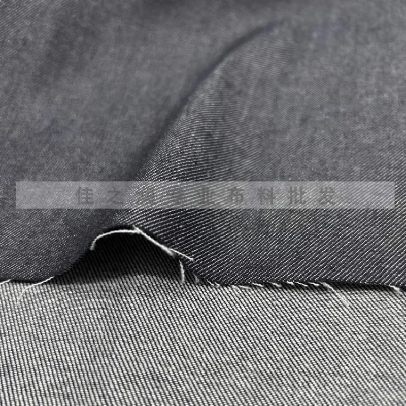 Thin Colour Washing Denim Fabric By The Meter for Needlework Clothes Shirt Pants Bag Diy Sewing Jeans Cloth Soft  Black Green