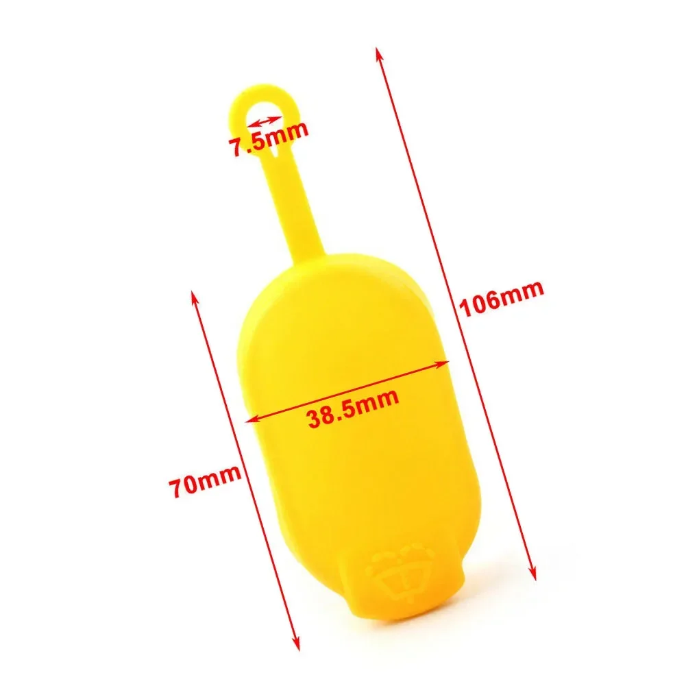 1pc Windshield Washer Cover Fluid Reservoir Cap Tank For Clio Megane Laguna Yellow Plastic Car Modification Maintenance