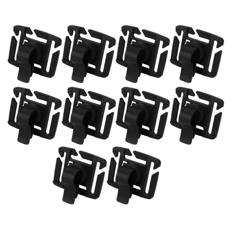 

Y1UC 10lots Universals Tube Clip Removable Hydratation Pack Clamp Backpacks Clip for Outdoor Sports Enthusiasts