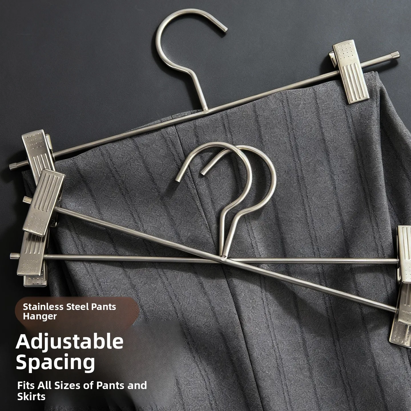 Thickened 304 Stainless Steel Trouser Clips Strong Home Use Seamless Anti-slip Special Purpose Trouser Hangers Clips
