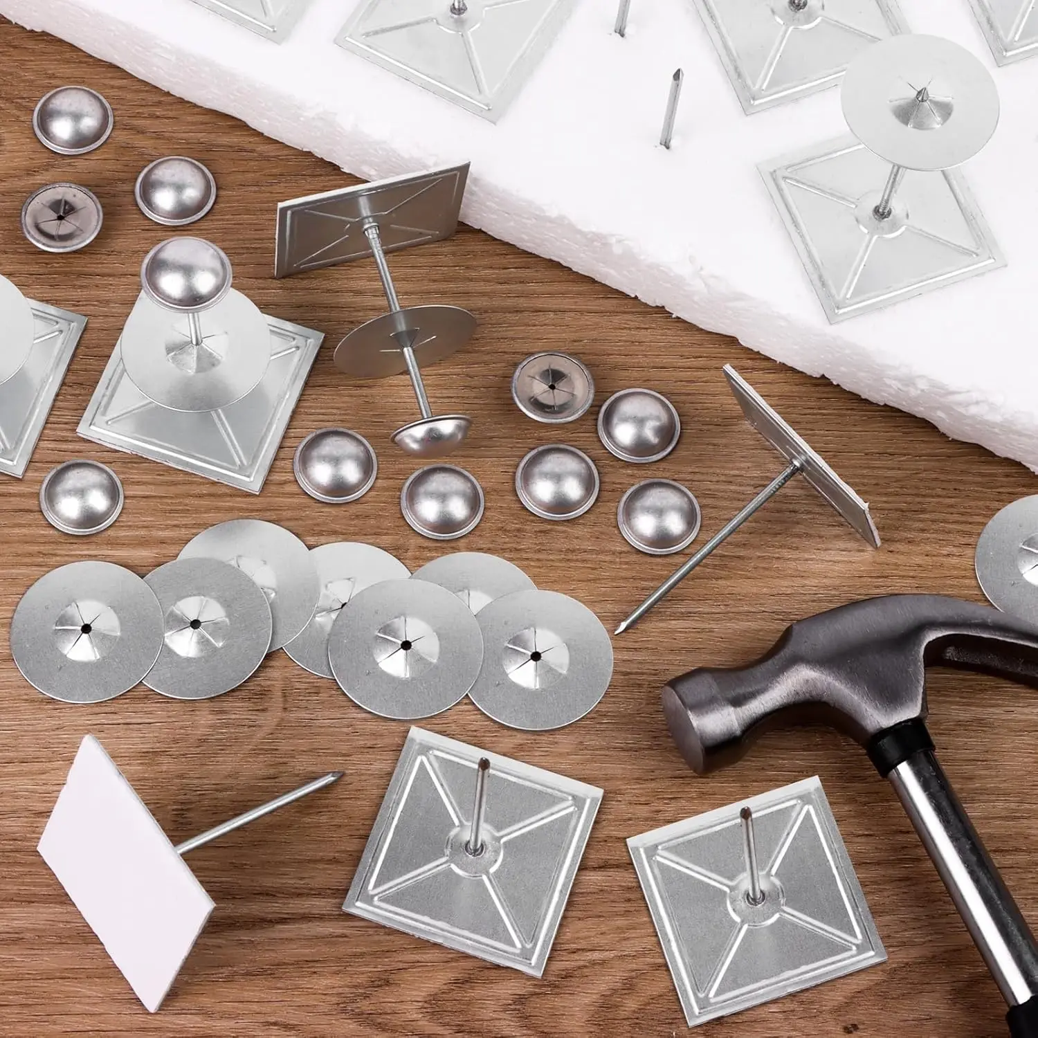 

50 упаковок 65/110 мм самоклеящиеся изоляционные штифты, вешалки с запирающимися шайбами и купольными колпачками для преобразования фургона-кемпера