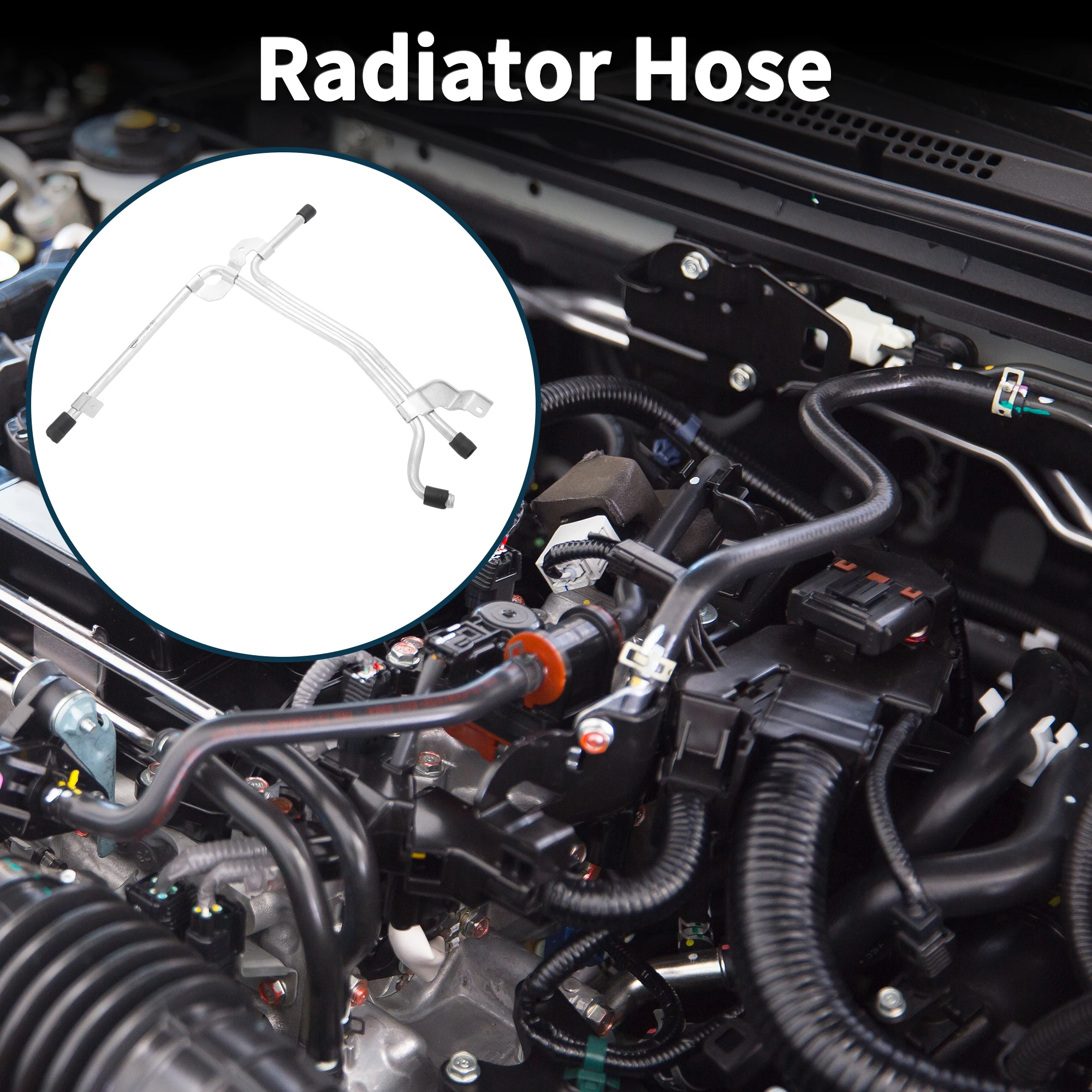 

UXCELL Radiator Hose Coolant Pipe for Audi A4 08-15 No.06E121083F Iron Silver Tone