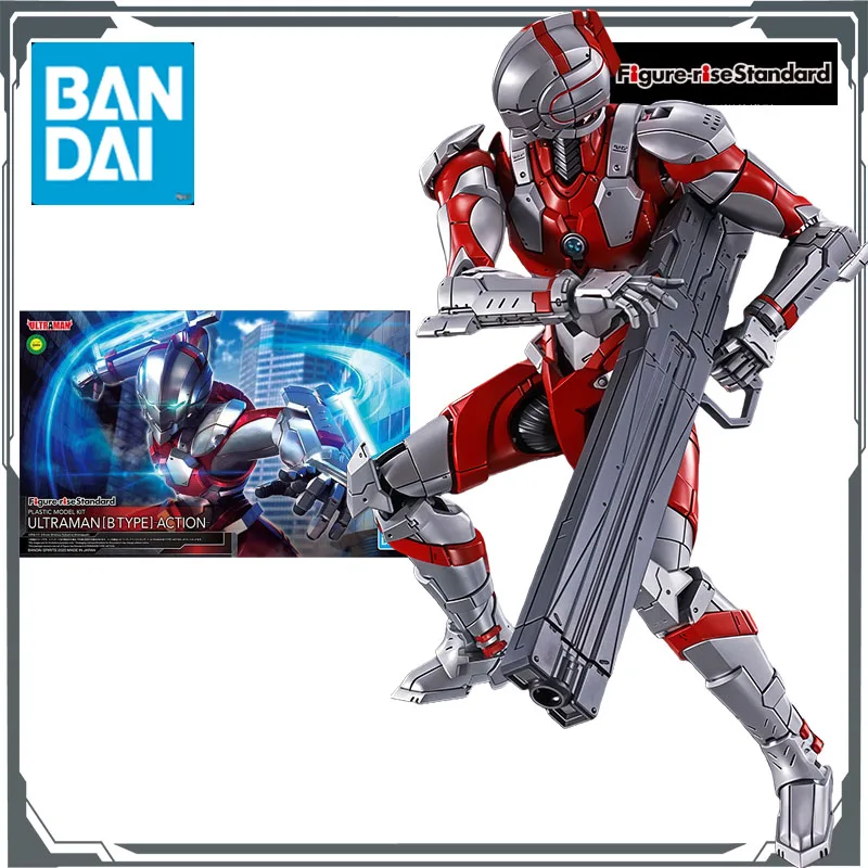 Bandai KIT MODELLO originale Figura-aumento Standard Shinjiro Hayata Anime Action Figure Modello di assemblaggio Giocattoli Modello Regali per ragazzi