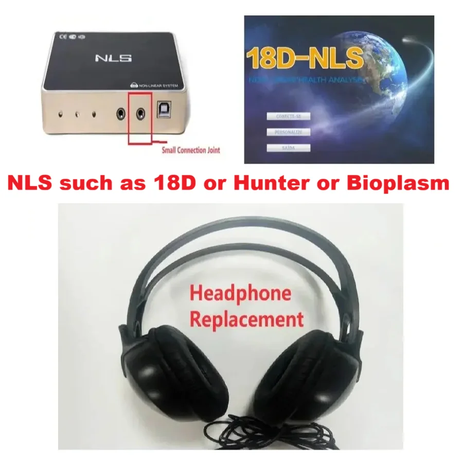 

Aux 3,5 маленькая вилка для наушников, сменная гарнитура для 9D18D 17D 25D 4025, HUNTER CELL NLS, диагностический анализатор здоровья тела