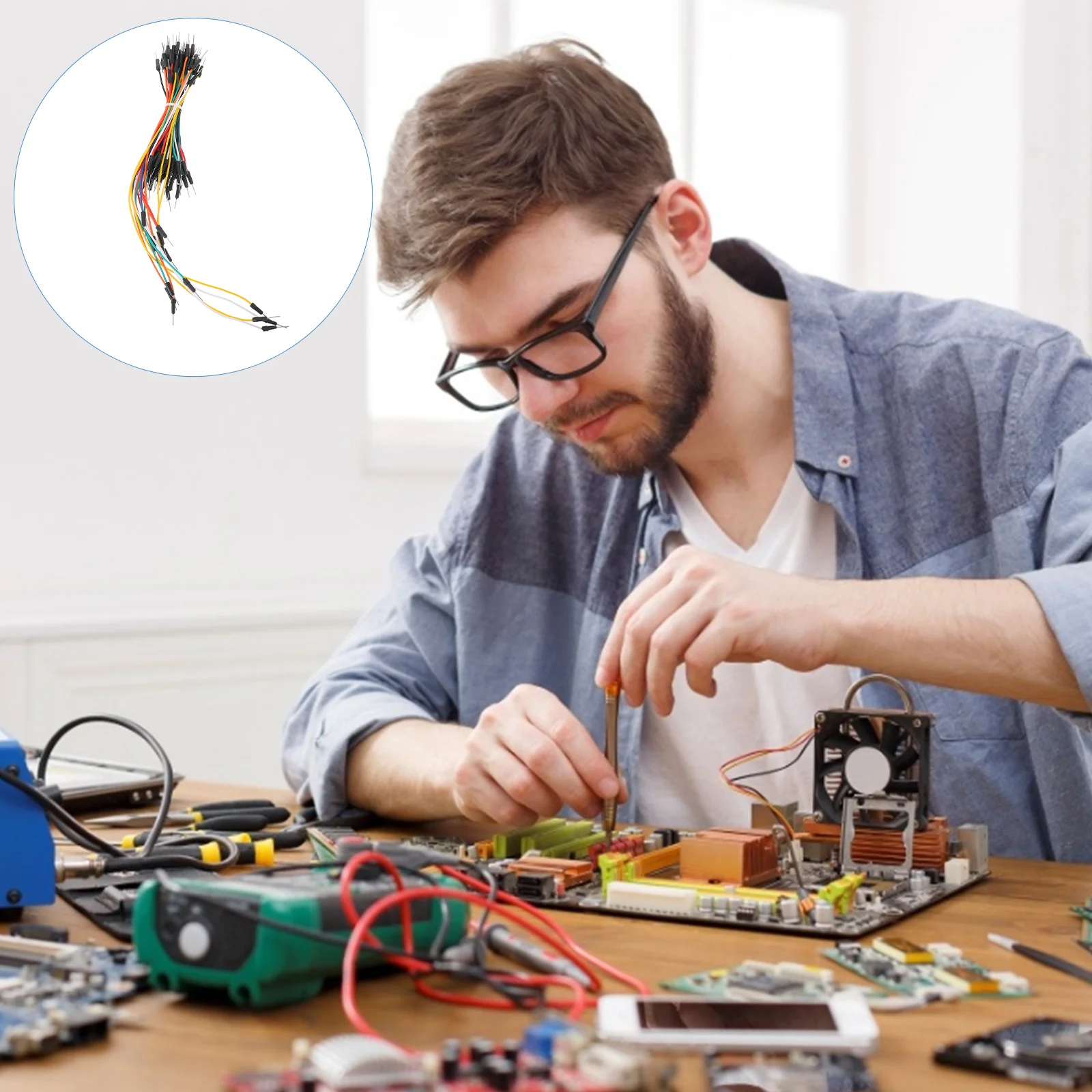 

120pcs Jumper Male To Male Breadboard Cable For Prototyping Circuit Solderless Wire Set Jumper Wire Kit Preformed Wires