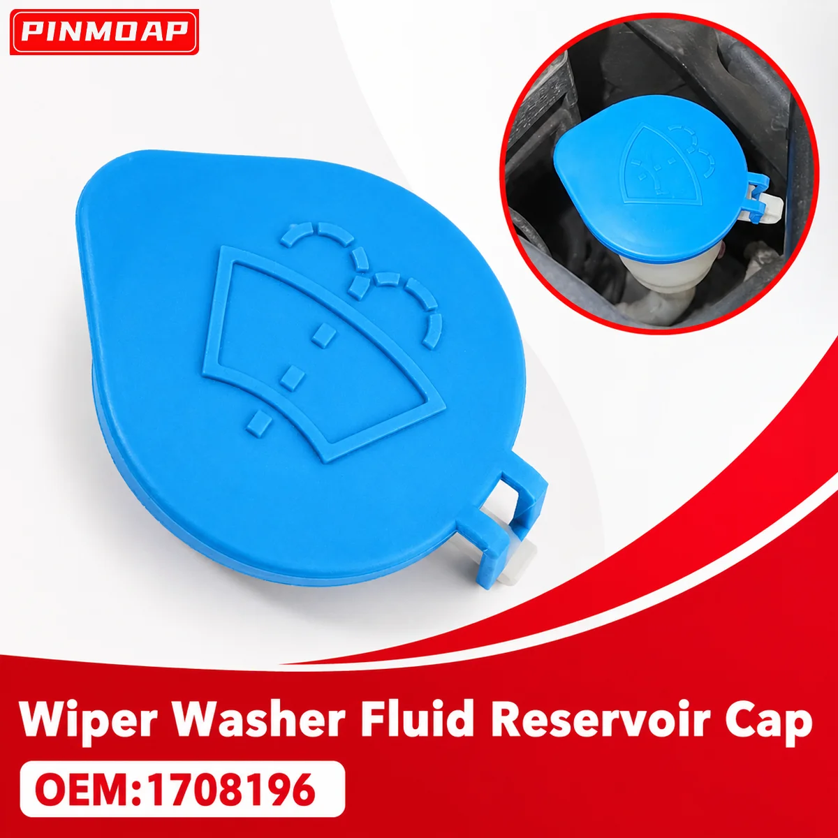 1/5/10pcs Car Windshield Washer Reservoir Cap Blue Abs Durable Replacement Part 1708196 Fit For Ford Focus 3 Mk3 2010-2018
