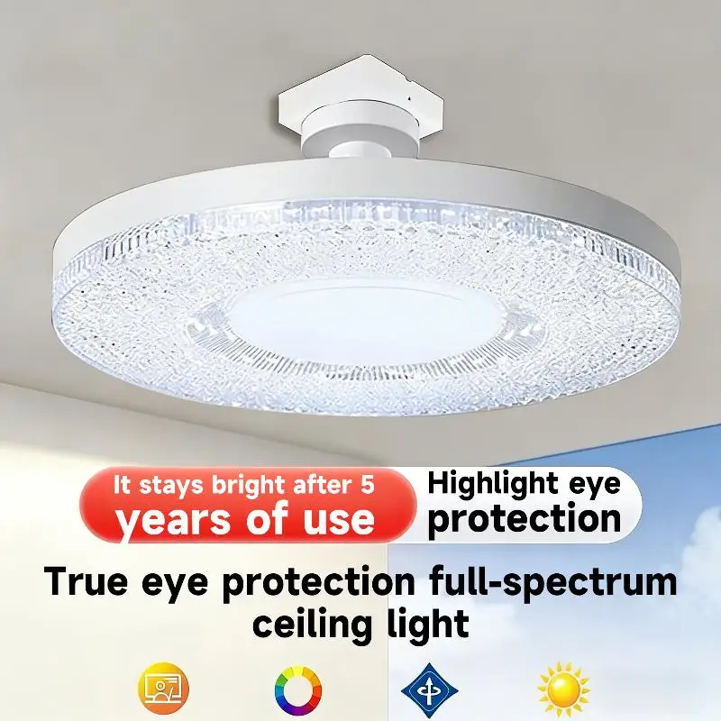 1Pcs E27 LED Crystal UFO Lamp High Brightness Ceiling Light Bulb for Bedroom Indoor Office Energy Saving Modern Decor