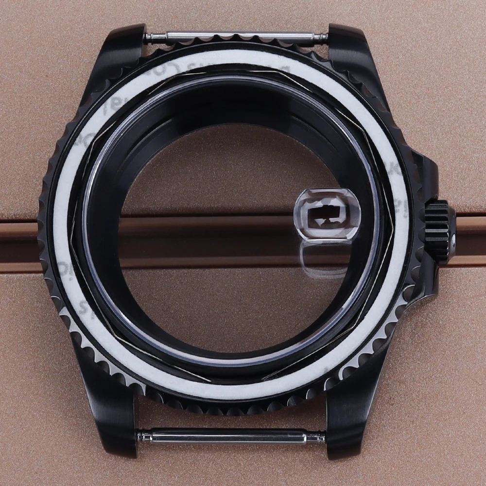 40 مللي متر 316L الصلب ساعة حالة الياقوت الزجاج ل SUB GMT NH35 NH36 NH34/38 4R36 Miyota8215 Eta 2824 حركة 28.5 مللي متر الطلب جمع