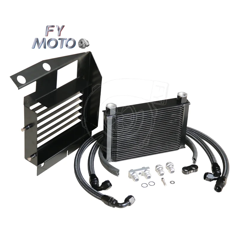 For BMW N54 Engine Oil Cooler Kit With Heat Shield Fit 135i E82 335i E90 E92 E93 view 2
