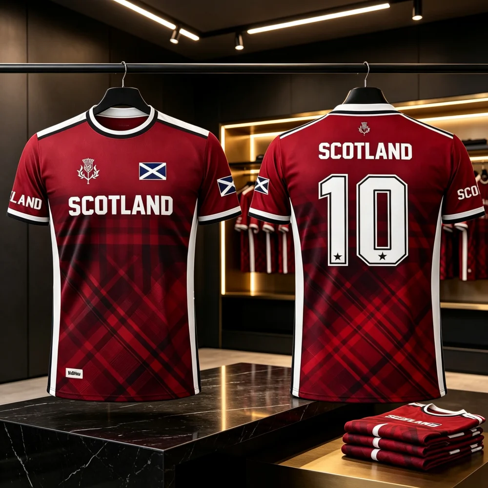 2026 Scotland Flag Print Summer Breathable Quick-Drying Sports Soccer Jersey Men's Everyday Training Apparel Family Kids Tees