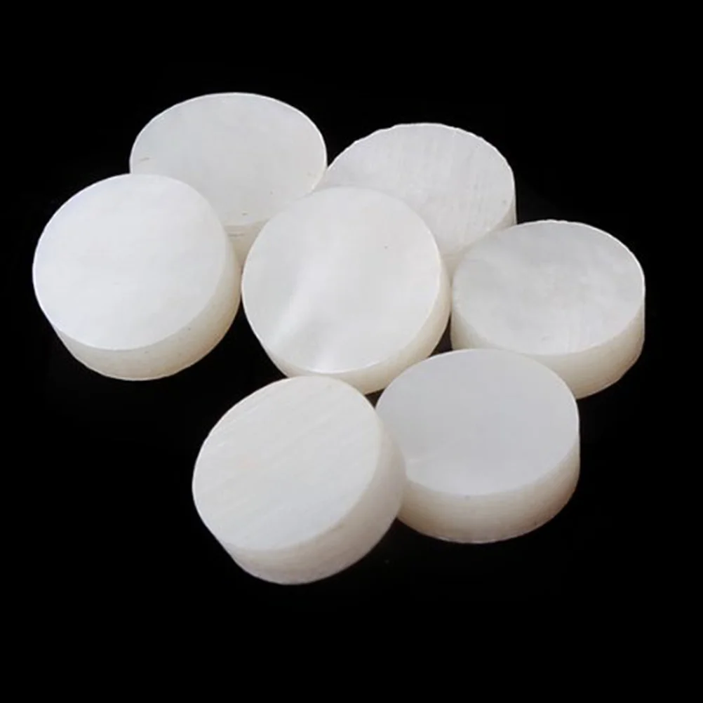 

10Pcs Round White Fingerboard Dots 6Mm Diameter Guitar Position Markers for Guitar Repair Decoration Accessories Soft Plastic