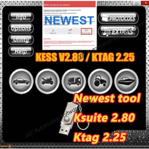 Imagen 2 del producto 2025 herramienta más nueva Ksuite 2,80 software para Kess V5.017 programador ECU Ktag 2,25 herramienta de sintonización de chips ECU