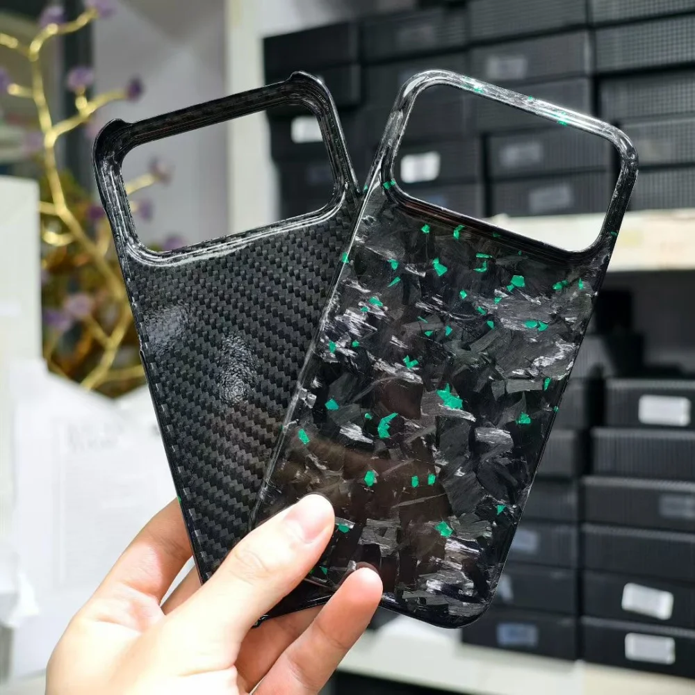 Genuine Real Carbon Fiber Case for iPhone 17 Pro Max Forged Armor Back Cover