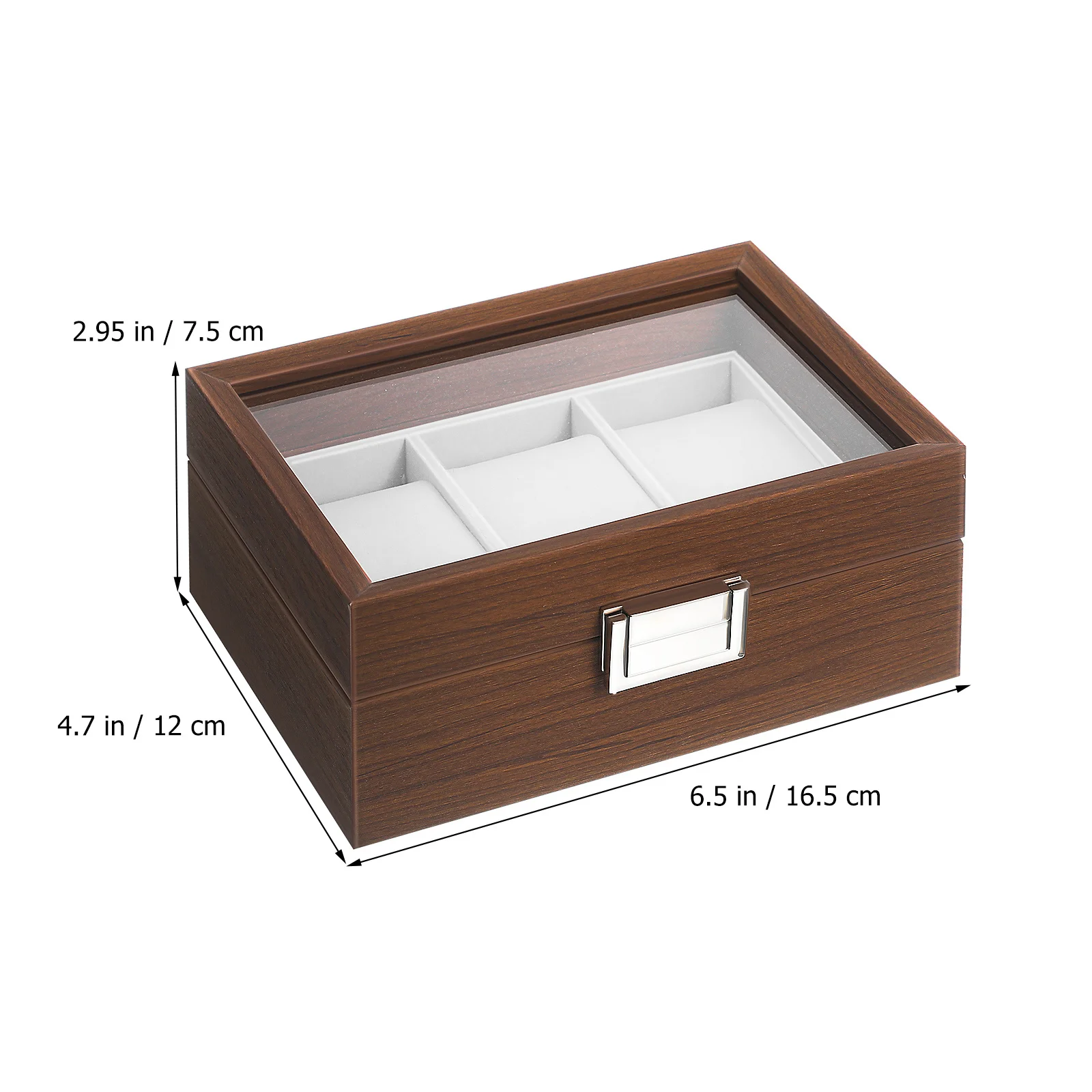 

Wooden Watch Storage Box 3 Compartment Display Case for Men Waterproof Travel Watch Carrier Organizer Holder Vintage Style