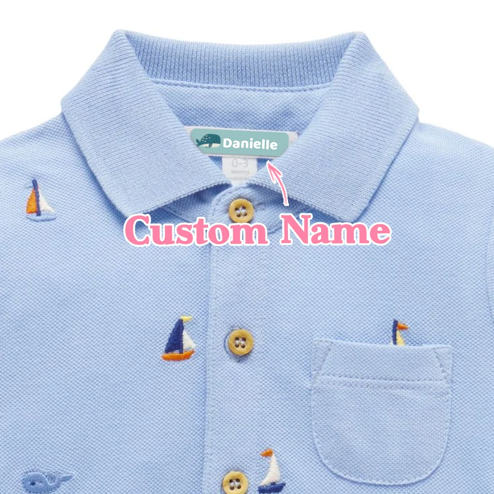 Custom deep sea Name Sticker,Transparent Waterproof Stickers for Kids,diy Name Labels for School Bag Bottles Box  Mug Uniform view 2
