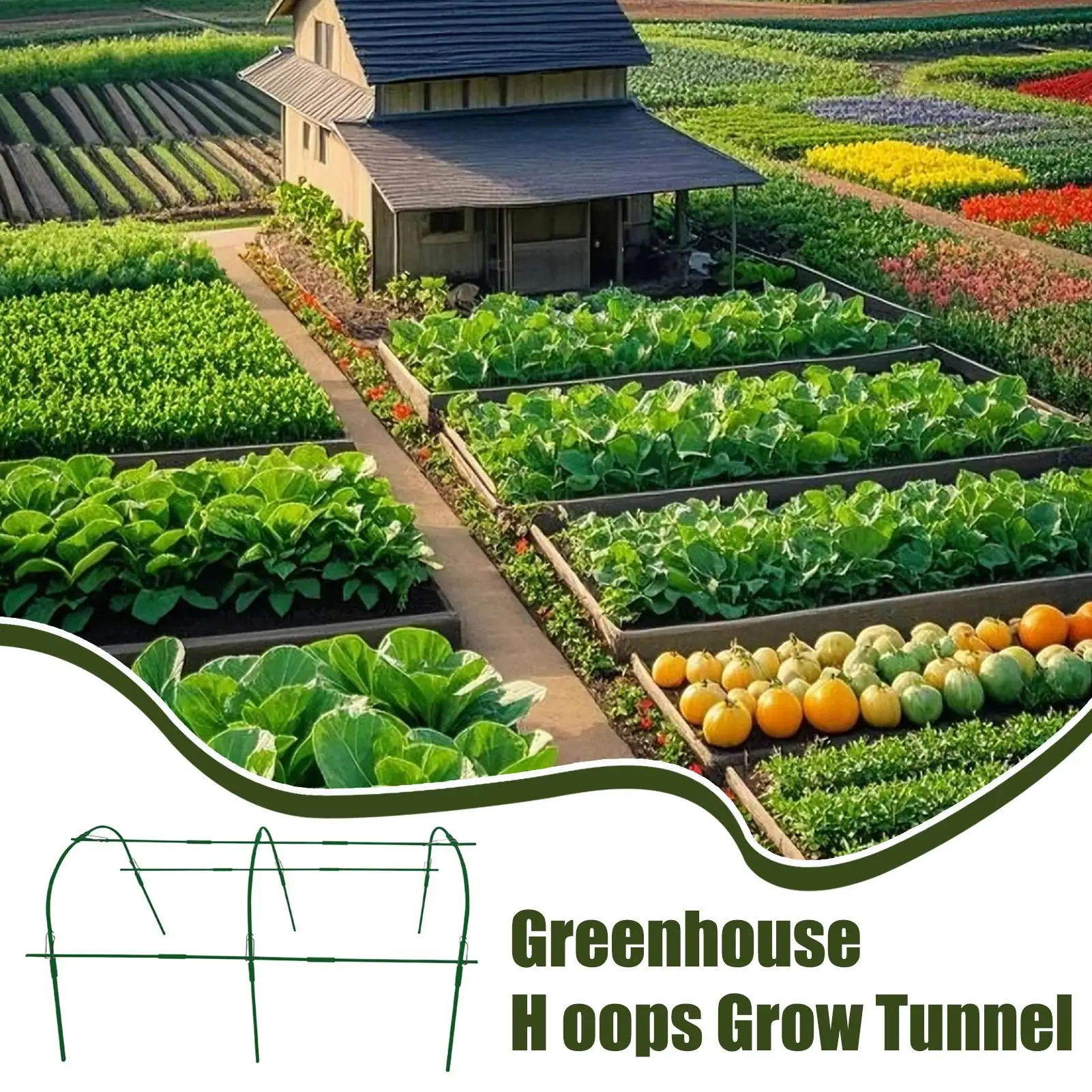 

Garden Hoop For Raised Beds Backyard Plant Tunnel Windproof Planting Hoop Grow Tunnel For Raised Bed Greenhouse Orchard