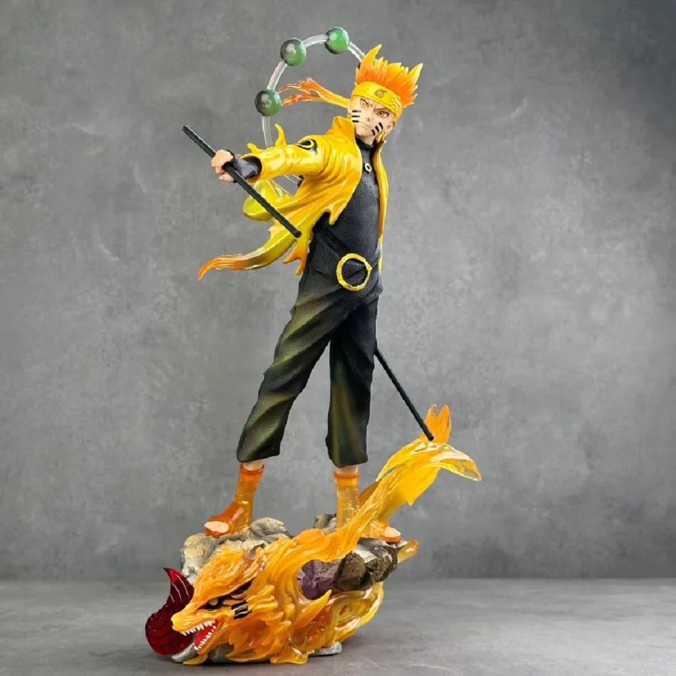 35cm/13,78 Zoll Naruto Anime Figur Uzumaki Naruto Uchiha Sasuke Actionfigur PVC-Statue Schreibtisch-Dekoration Sammlerstück Spielzeug Geschenk