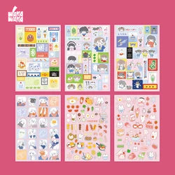 WAKAWAKA Sticker Set Anime Character Stickers Diy Decoration Sticker For Planner Scrapbook Diary Album