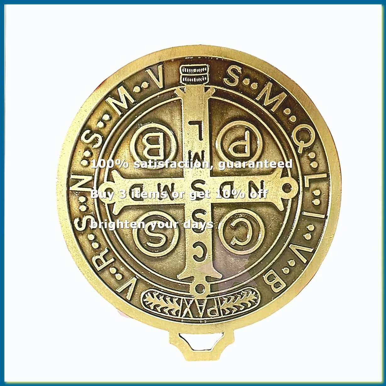 Home Blessing Medal Saint Extra Large Medallion Home Protector Religious Gift for Hanging Door, Wall