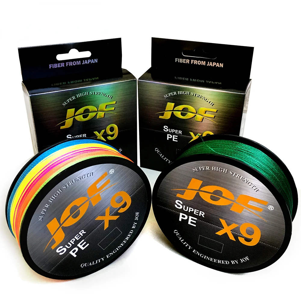 JOF 12/9 Strands 100M 300M X9/12 Braided Fishing Line PE Sea Saltwater Fishing Weaves Super Strong Power 25 30 39 50 65 77 92LB