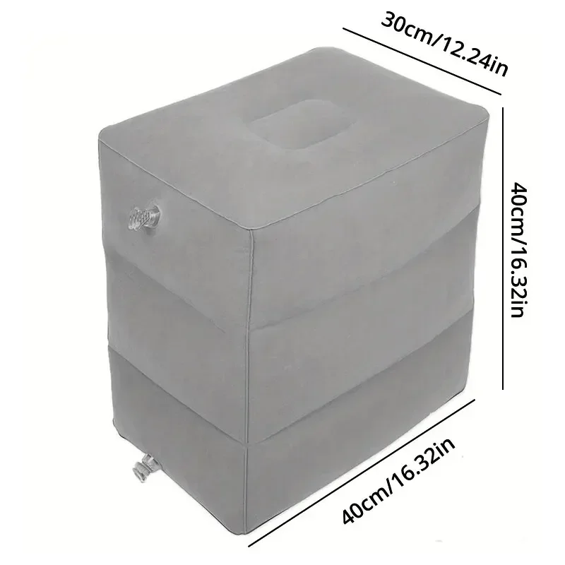 1pc Inflatable Foot Rest Pillow For Travel Portable Adjustable Three Layers Height Stool For Foot Rest Leg Cushion Pillow image 6