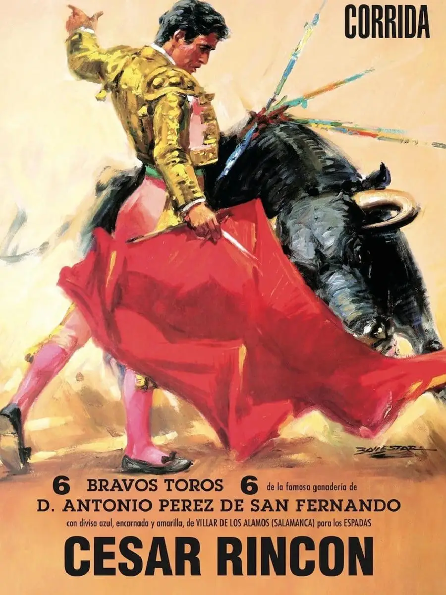 Vintage Matador Canvas Art  Spanish Bullfighting Poster for Living Room Bedroom Bar Wall Decor