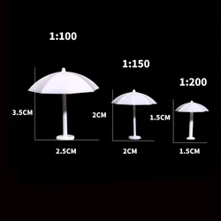 Scale 1:100 1:150 1:200 Miniature Sun Umbrella Model For Outdoor Beach Sand Table Scene Layout Materials Diorama Kits 10Pcs/Lot