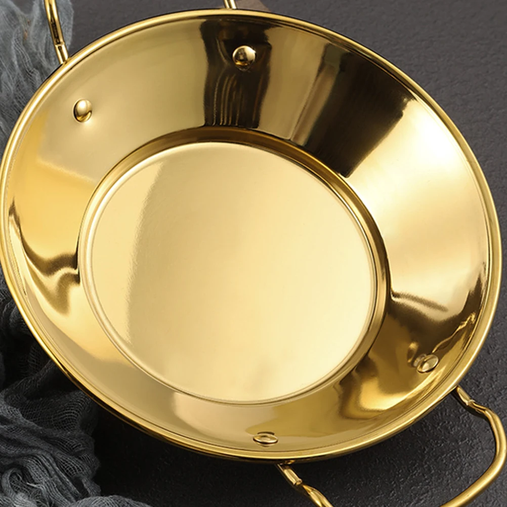 

Stainless Steel Pot Large Capacity Dry Pan Commercial Cooking Utensil Kitchen Tool Double Ear Easy Clean Design