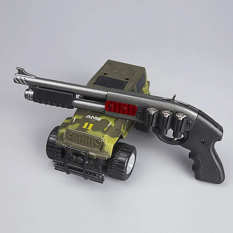 1 szt. Antystresowy mini pistolet na strzyżenie 8 ciągłych pistoletów z gumką ze stopu miniaturowe ozdoby modelowe zabawki kreatywne prezenty