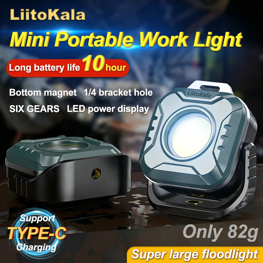 LiitoKala LF-986 Rechargeable Mini Portable Magnetic Work Light Strong Light Super Bright Small Portable Lighting