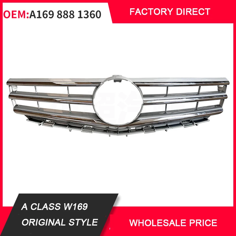 Front Grilles Upper Bumper Radiator Cover Fit For Mercedes Benz W169 A Class A160 A180 A200 A220 OEM A1698881360 2005-2012