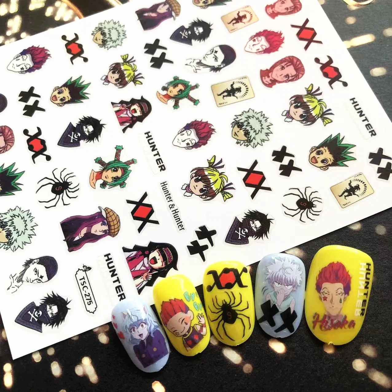 Hunter×Hunter  TSC-275 3d Nail Art Stickers Decal Template Diy nNail Tool Decorations Anime Slider