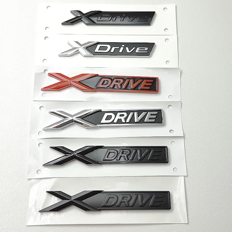 3D ABS X Drive Logo Xdrive Emblem Car Fender Badge Rear Trunk Sticker For BMW E46 E39 E60 E90 E87 E53 F20 F30 X3 X5 Accessories