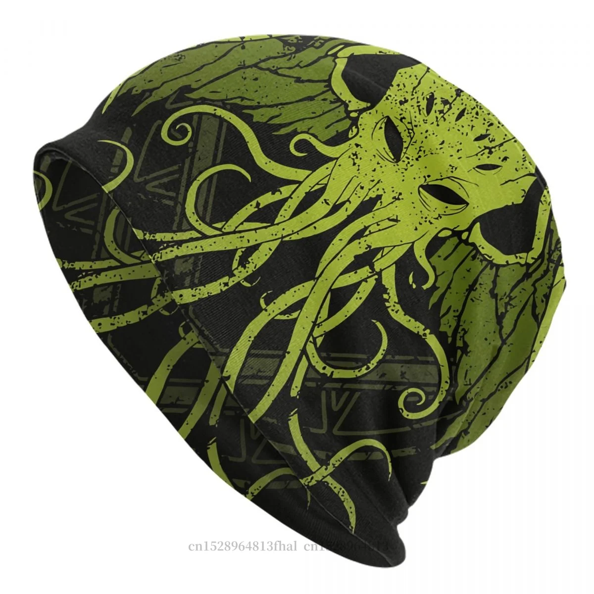 Skullies Beanies Caps Cthulhu Lovecraft Distressed Chant Design Thin Hat Autumn Spring Bonnet Hats Men Women's Unisex Ski Cap