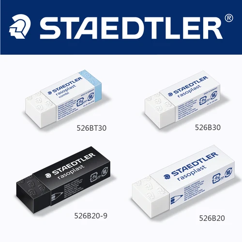 Imagen 1 del producto 1 unidad de borradores de goma STAEDTLER 526 B20/B20-9/B30/BT30, suministros de papelería para oficina y escuela