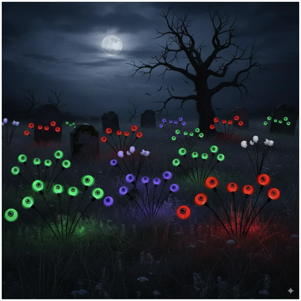 

Halloween Solar Scary Eyeball Led Light Lights For Waterproof Outdoor Swaying Garden Decorations Lawn Decoration Firefly Outside