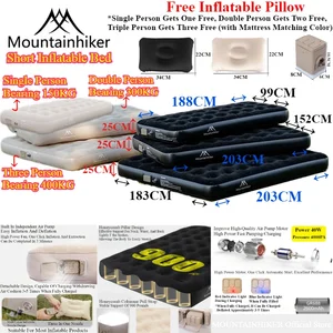 Moutaihiker 2025 Nệm không khí bên trong Glamping Băng thẳng PVC Treadmills Nệm ngủ 1/3 người trại 8 Giường di động bán hàng chính - №6