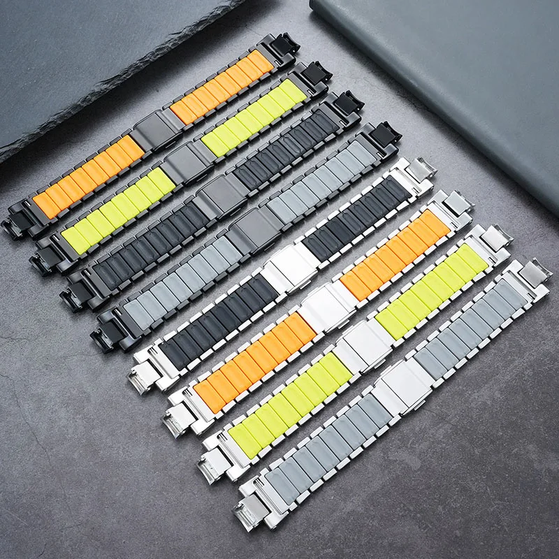 DIY watchband for Casio 5672 strap G-SHOCK series MTG-B3000 upgraded lightweight titanium alloy silicone watch strap Bracelet
