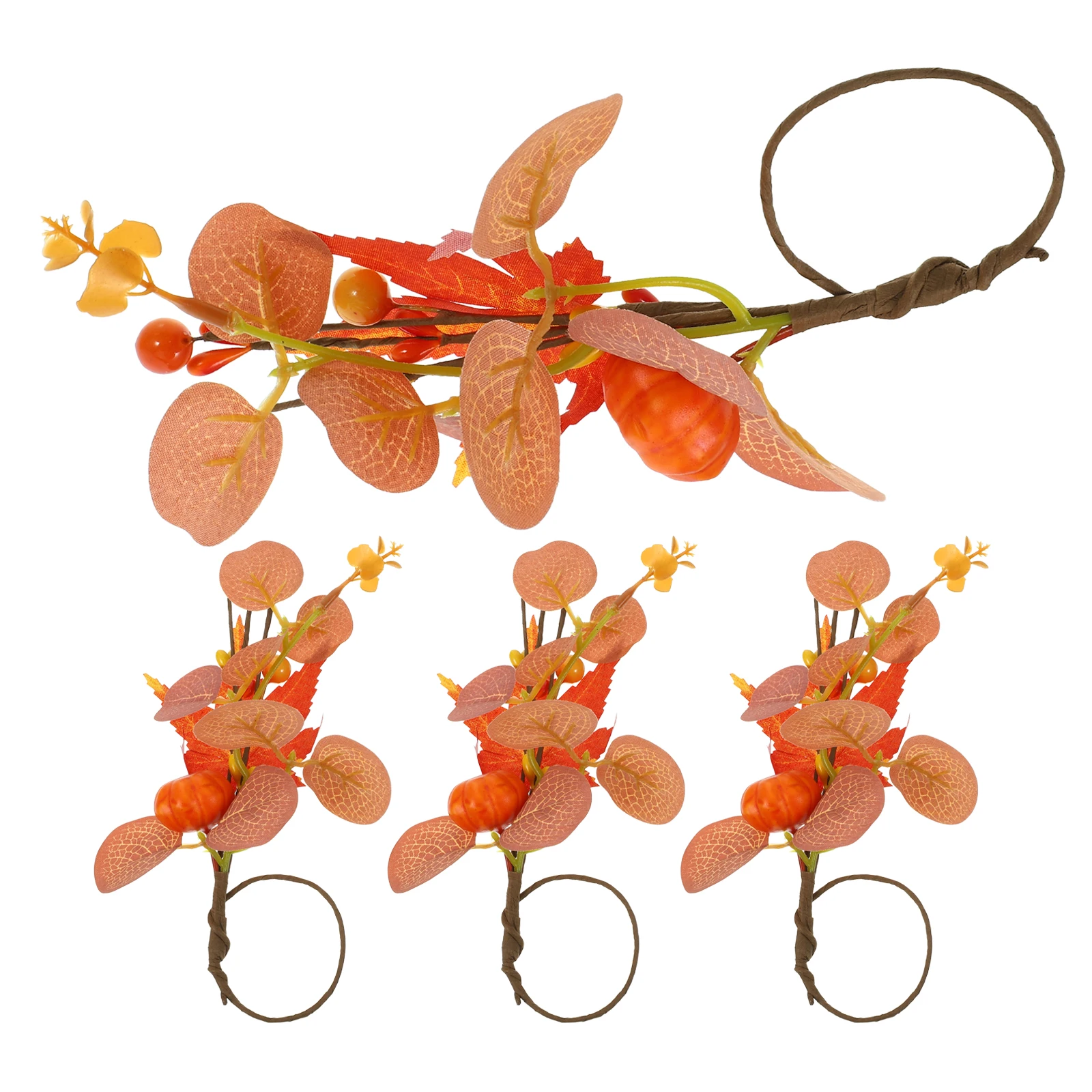 

Napkin Ring Harvest Rings Fall Leaf Farmhouse Leaves Holders Buckles Thanksgiving Maple Holiday