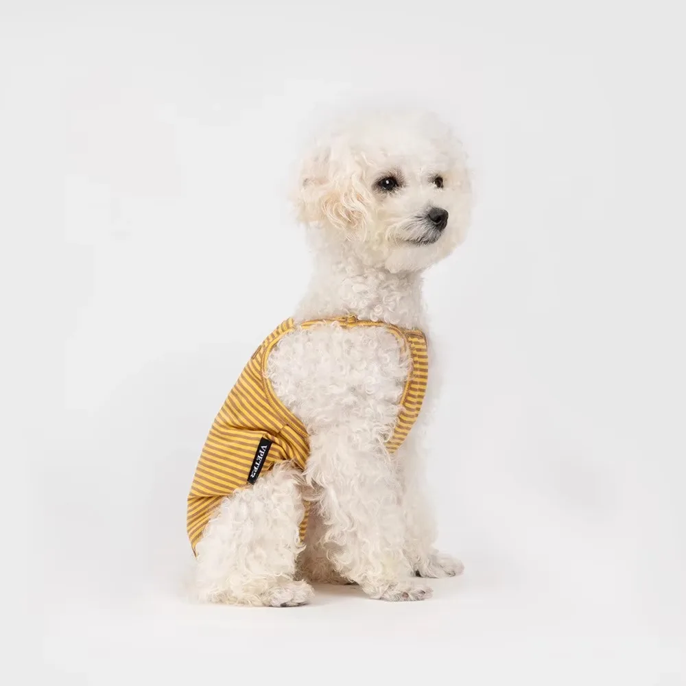 Pet Jumpsuit Female Dog Physiological Pants Stripped Underwear Dog Sanitary Panties Washable Belly Wrap Cat Dog Shorts Diapers