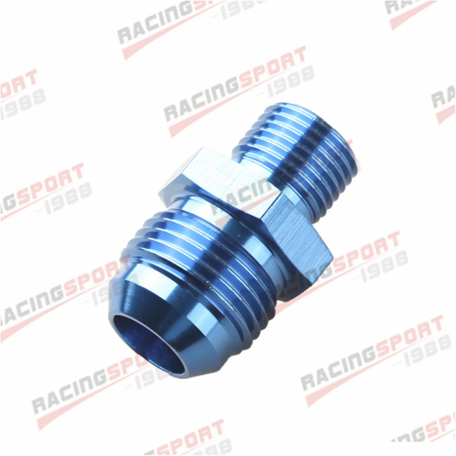 Aluminum AN10 AN-10 Male To M16x1.5 Metric Straight Fitting Adapter Black/Blue