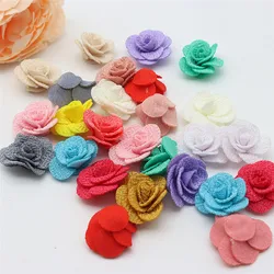 2.5CM 3.5CM Handmade Small Flower Three-dimensional Small Rose Multicolor Petal Small Flower DIY Hair Accessories  24-192pcs