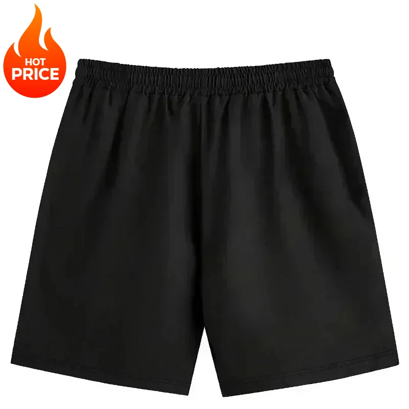 

Черный спортивный стиль со свободными и повседневными карманами робить это отличный выбор для мужских спортивных шорт большого размера летом.
