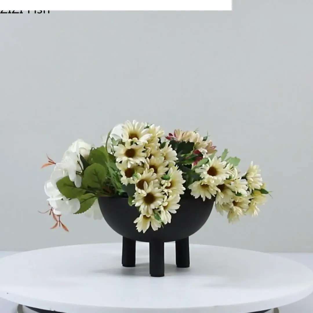 Hemispherical Tripod Vase Desk Decoration Plant Pots Decorative Flowers Arrangement Minimalist Resin Floral Vases Flower