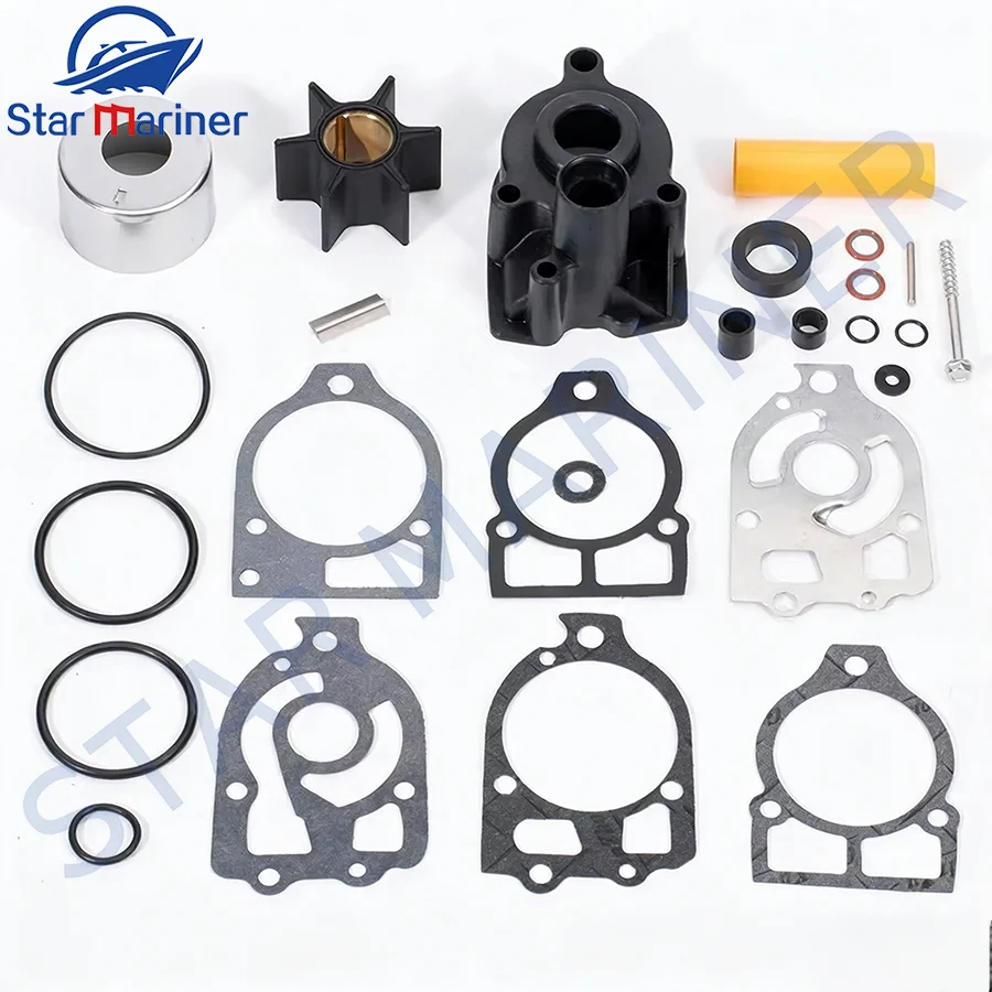 Outboard Water Pump Impeller Kit 46-58618A4 for Mercury V6 150 175 200 225 Hp 1978-85 46-78400A2 46-42579A4 18-3316