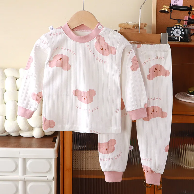 Children's autumn clothes and pants sets, cartoon home clothes for infants and young children conjuntos para niños，W154