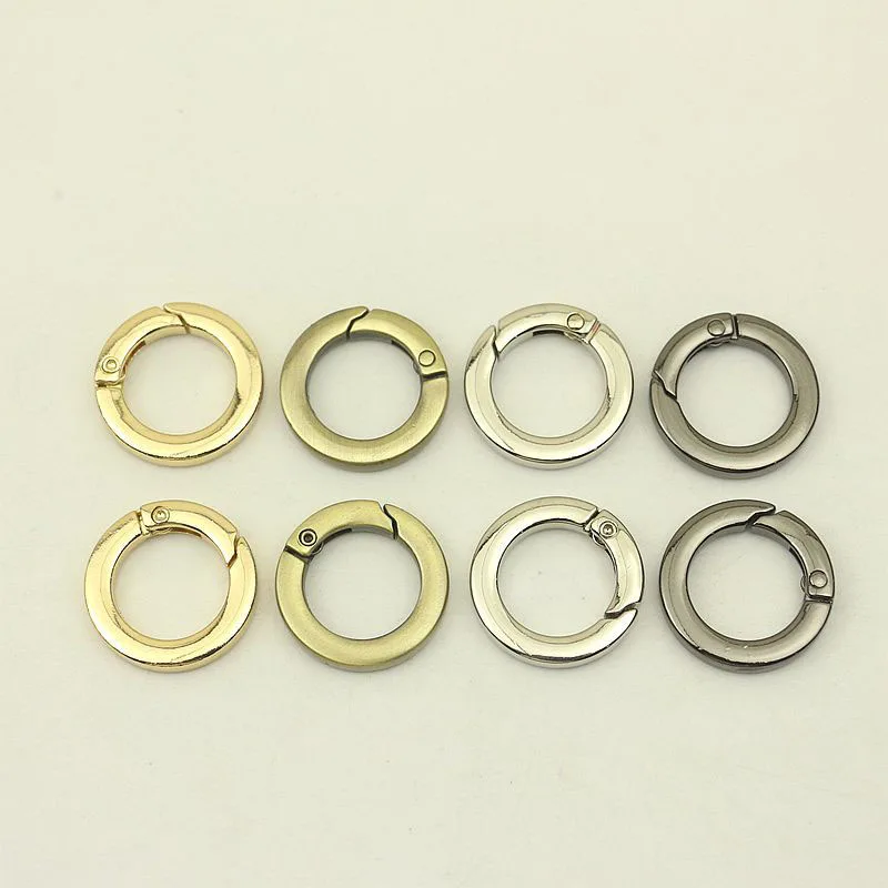 

30Pcs 16mm Flat Metal Spring Rings Bag Strap Hook Buckle Handbag O Ring Connector Belt Clasp Dog Collar Buckles DIY Accessory