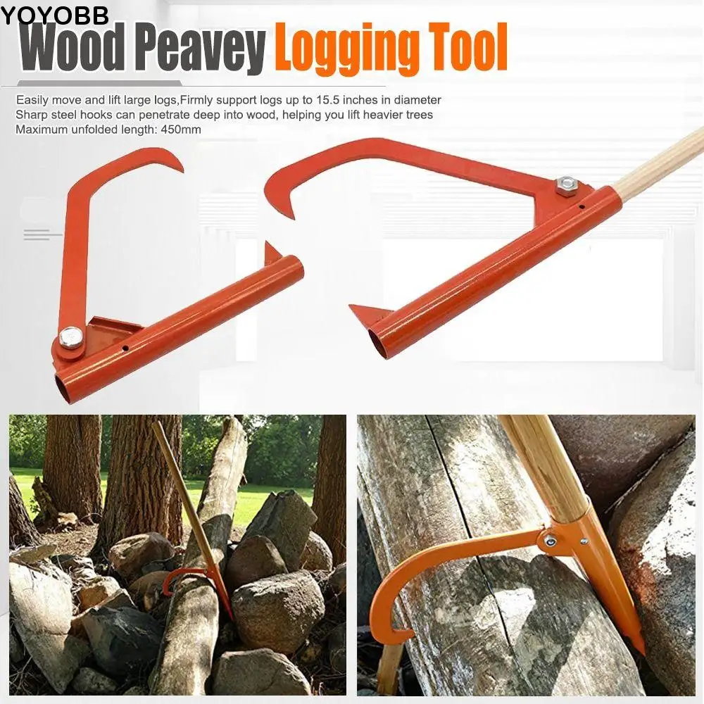 

Rustproof Log Splitter Tool Heavy Duty Portable Design Wood Puller Timber Handling Steel Construction Tree Cutting Tool